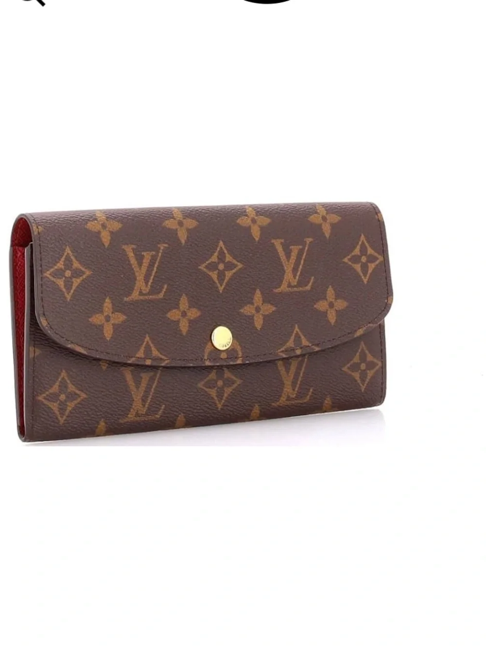 Inspired Monogram Canvas Emilie Wallet dark brown and Tan and o
